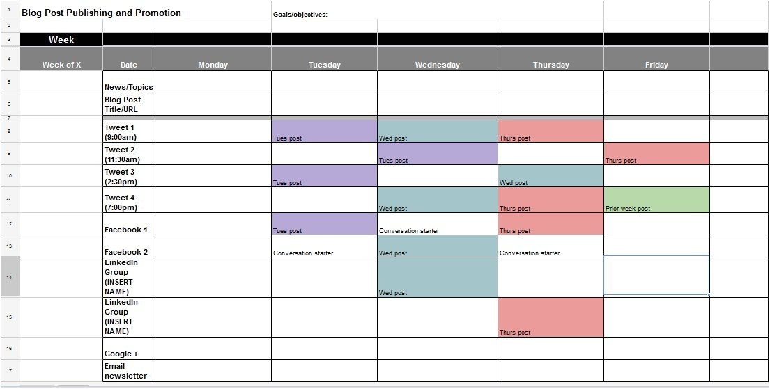 Social Media Publishing Calendar Template the Best Content and social Media Calendar Templates