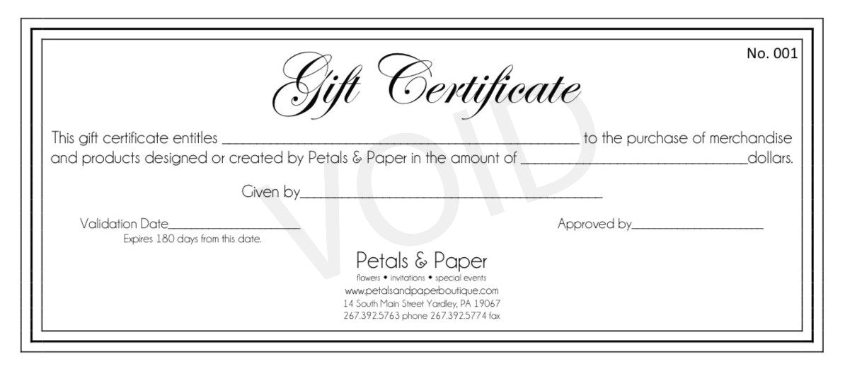 make your own gift certificate