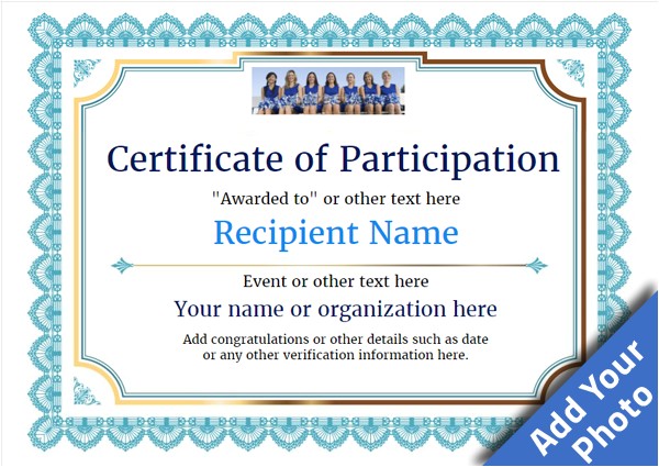 certificate of participation template