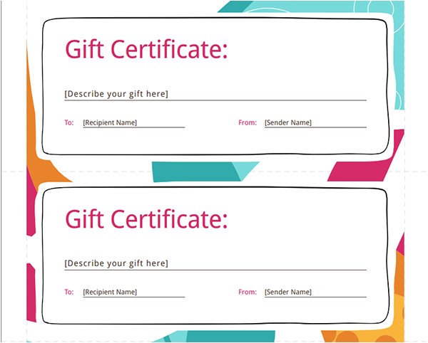 30 printable gift certificate templates