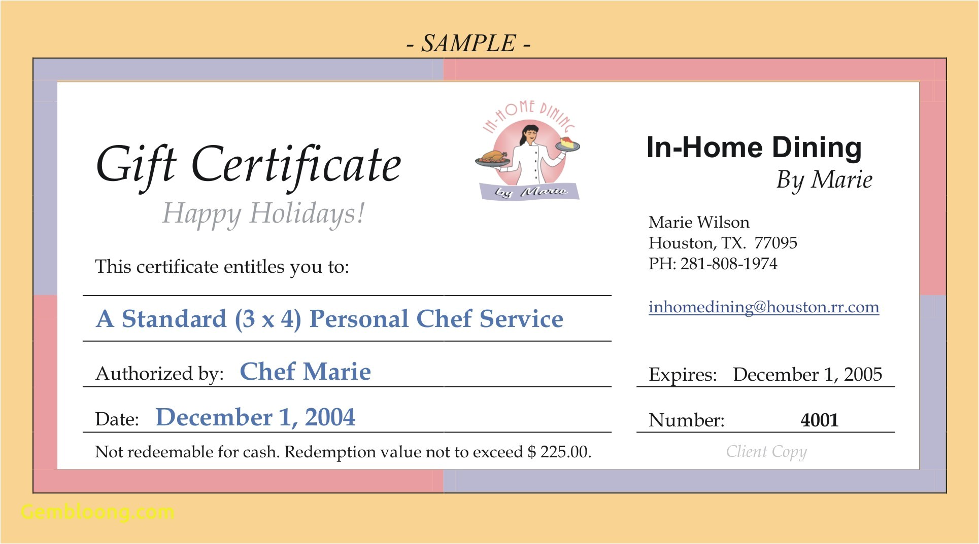 template for gift certificate