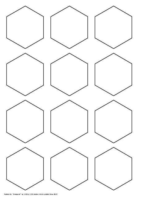 1 inch hexagon template