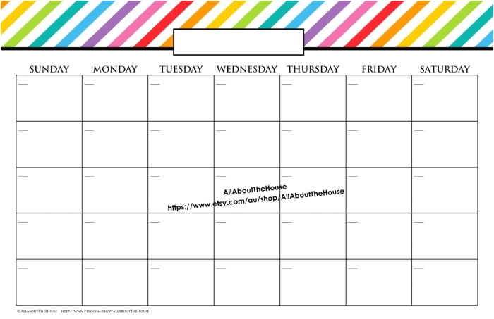 11×17 Calendar Template Word 11×17 Printable Calendar Calendar Printable Template