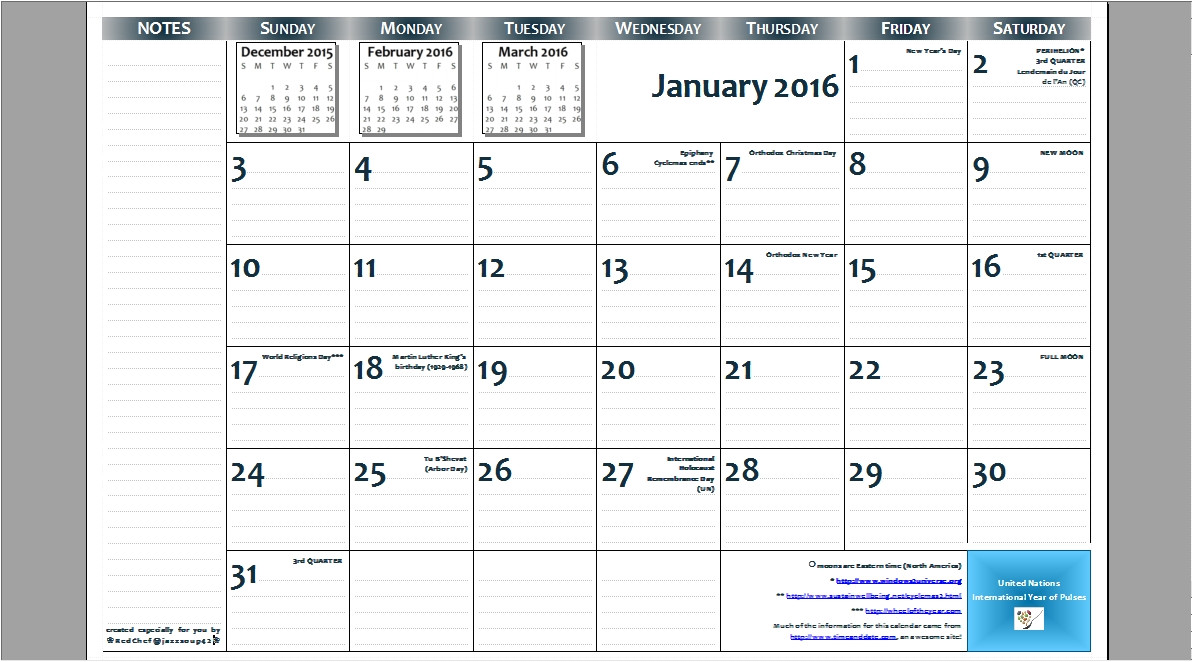 free printable 11 x 17 monthly calendar