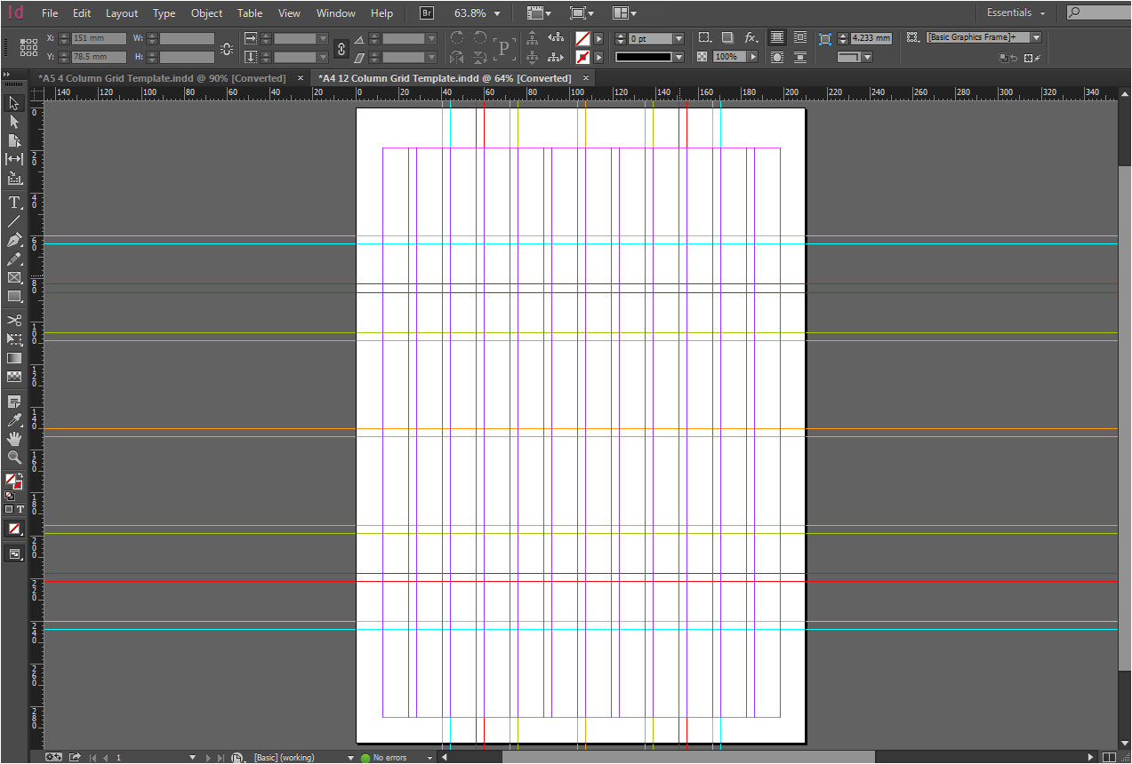 12 Column Grid Template Indesign A4 12 Column Grid Template the Grid System