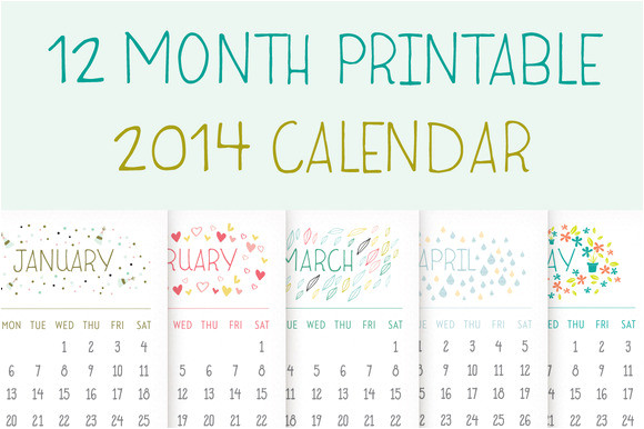 13908 printable 2014 calendar