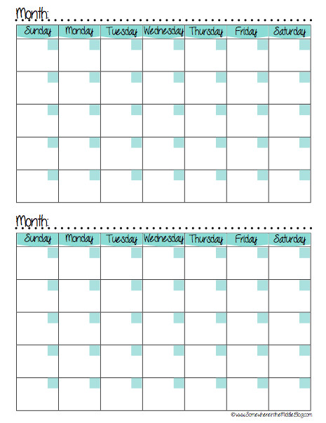 post 2 month calendar template printable 107786