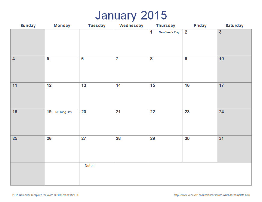 2015 Monthly Calendar Template for Word 2015 Monthly Calendar Template Word New Calendar