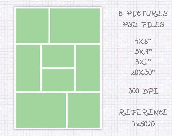 storyboard photo collage template 6x4