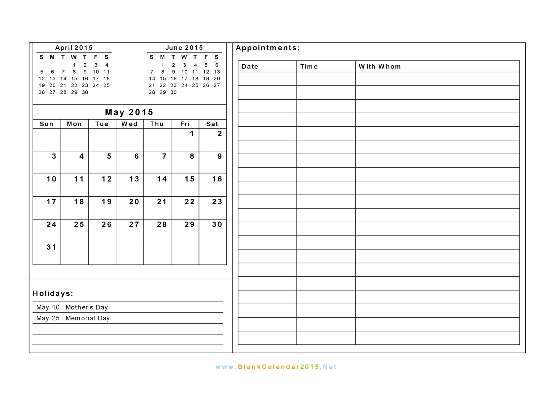january 2015 calendar template to type on