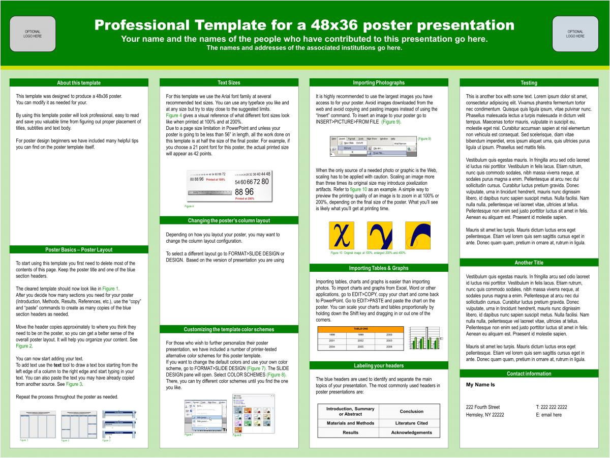 research poster template 48x36