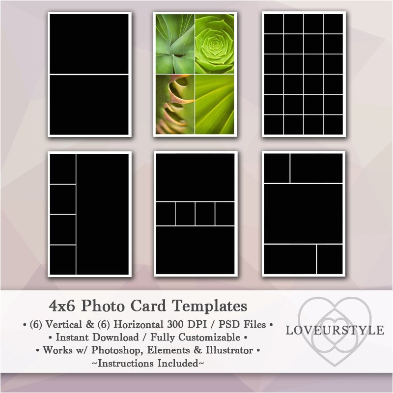 4×6 Photo Card Template Free 4×6 Photo Template Pack 12 Photo Card Templates Photo
