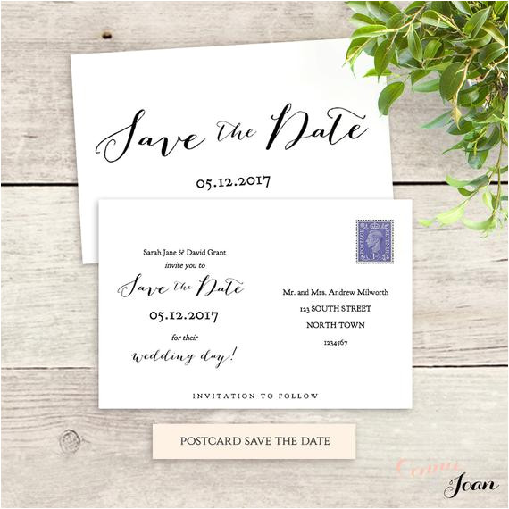 postcard save the date template 6x4