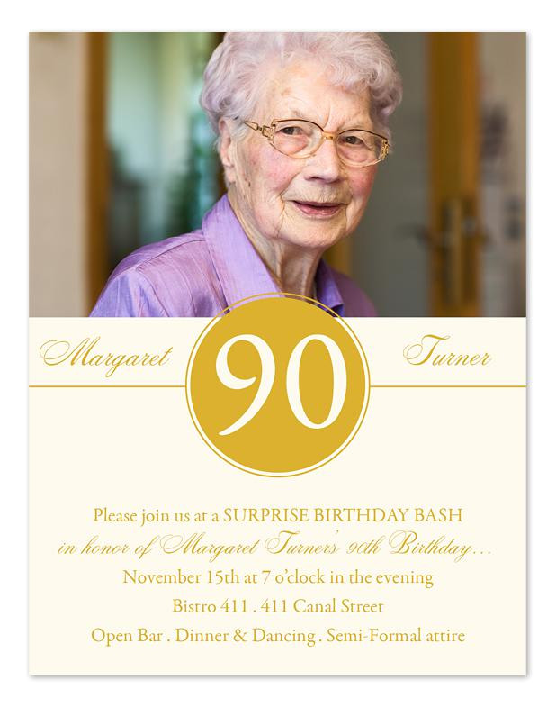 90th birthday invitations