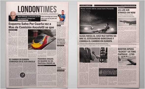 A3 Newsletter Template Newspaper Template for Indesign Business Plan Template