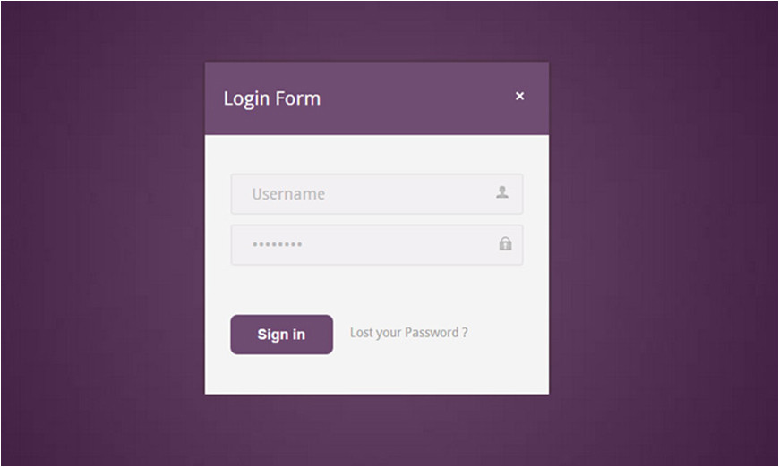 html login page template