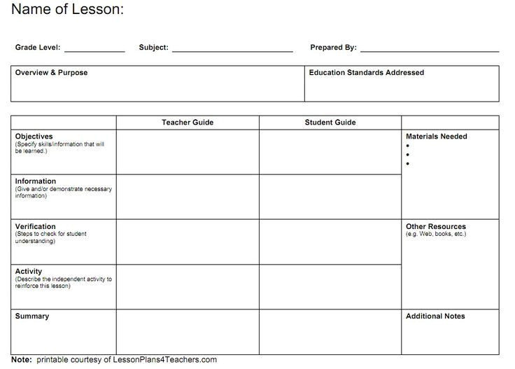 free lesson plan templates 20 word pdf format download