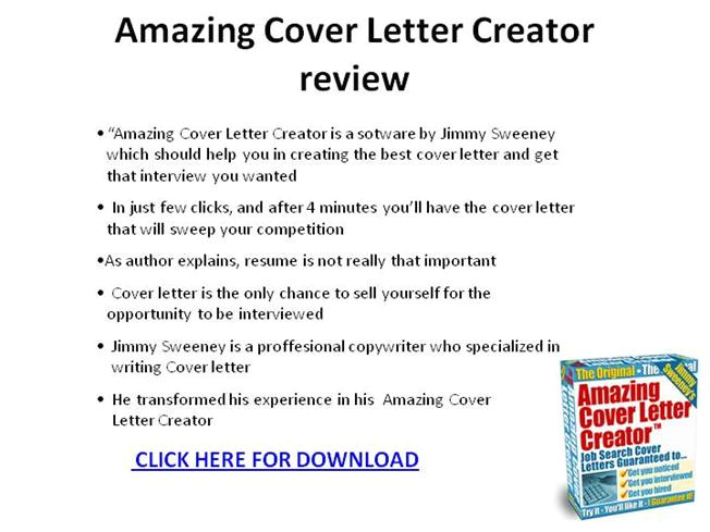 Amazing Cover Letter Creator Review Amazing Cover Letter Creator Review Ppt Presentation