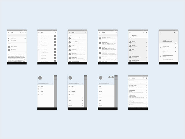 android l ui template sketch