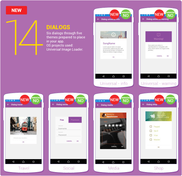 material design ui android template app