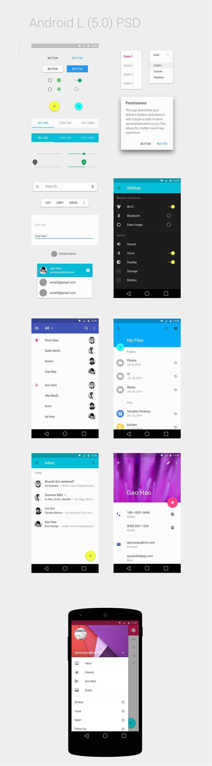 10 gui templates for android