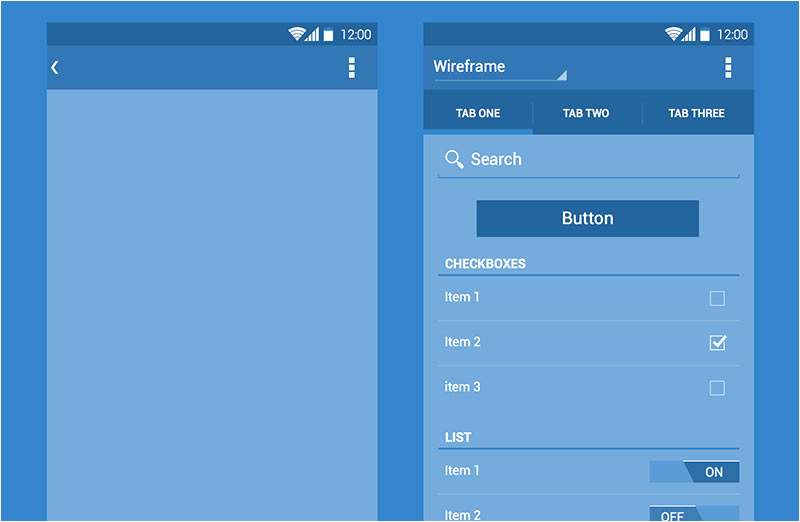 free android gui wireframe templates 2014