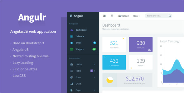 Angular Ui Bootstrap Template 20 Angularjs Admin Templates for Download Templateflip