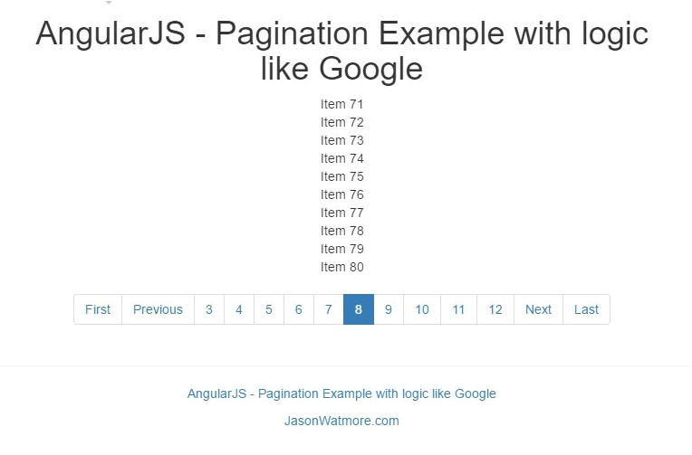 angularjs pagination example with logic like google