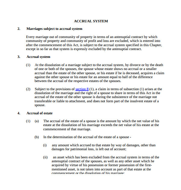 Antenuptial Contract Template Antenuptial Contract without Accrual Template Templates