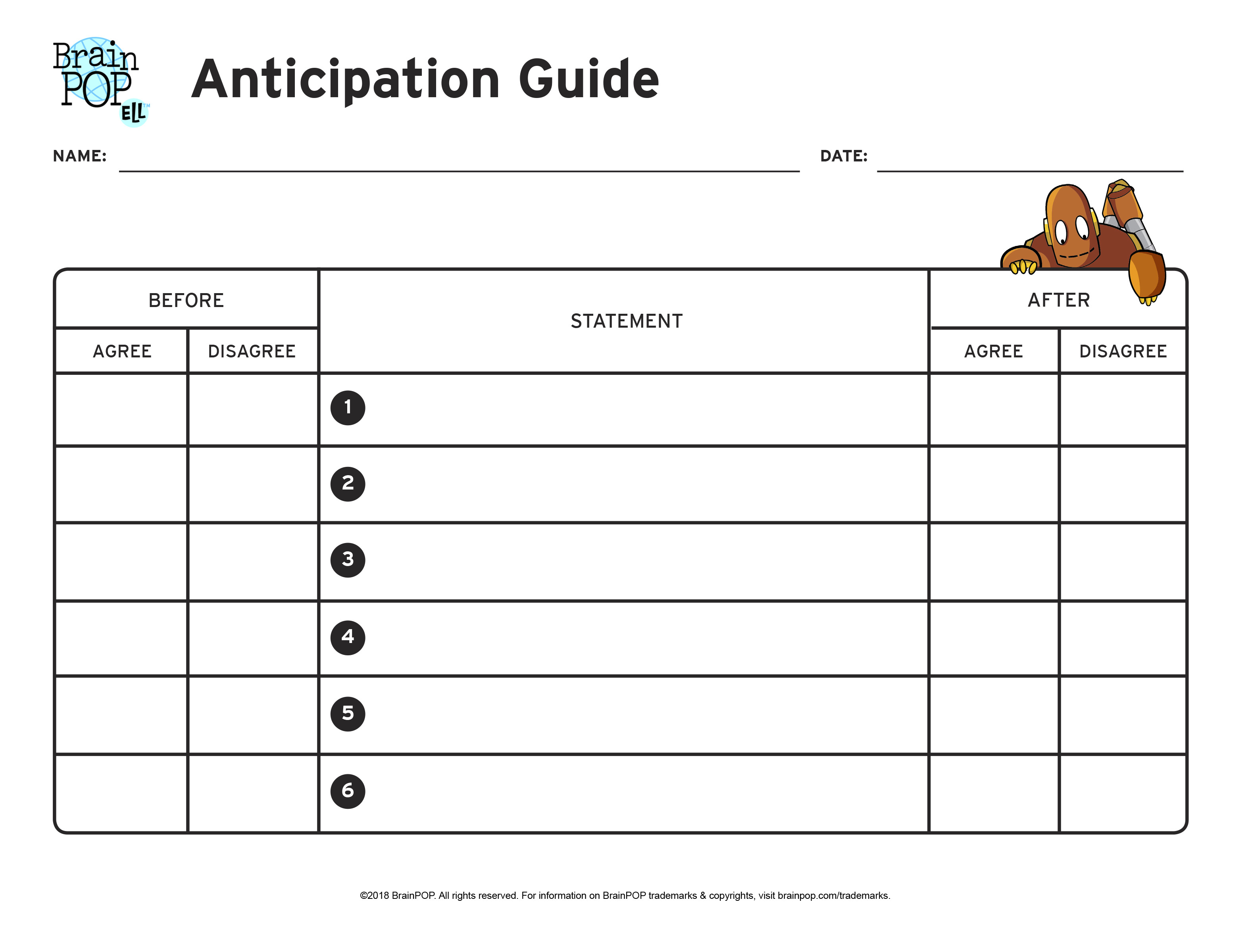 anticipation guide