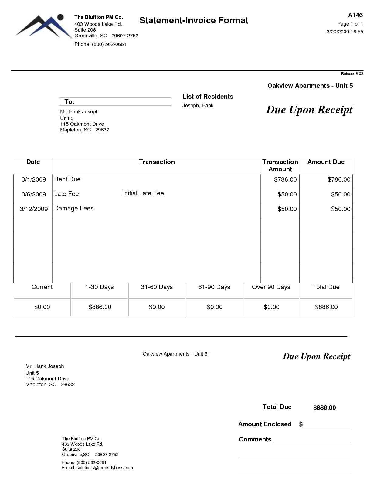 rent invoice template 3029