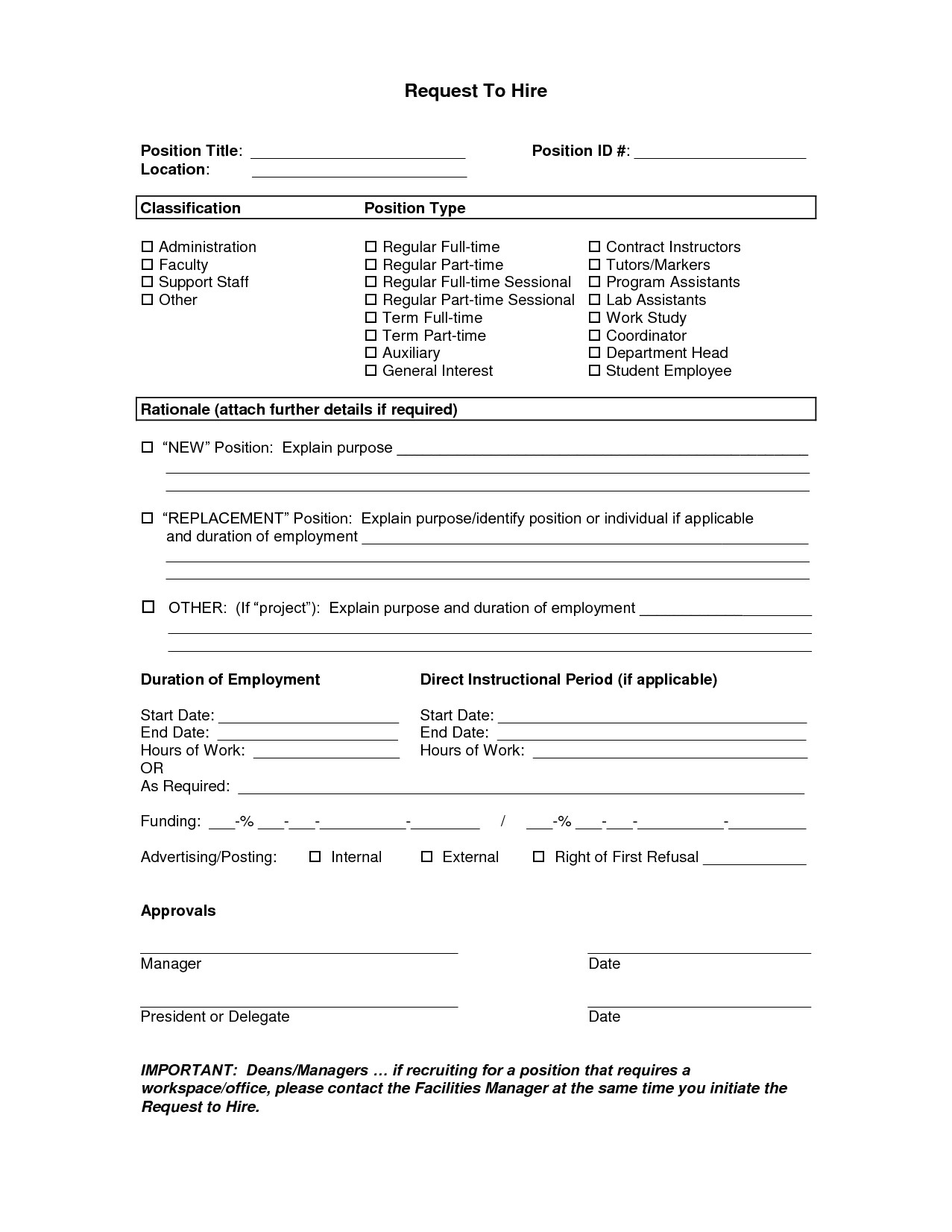 6 new hire application form template