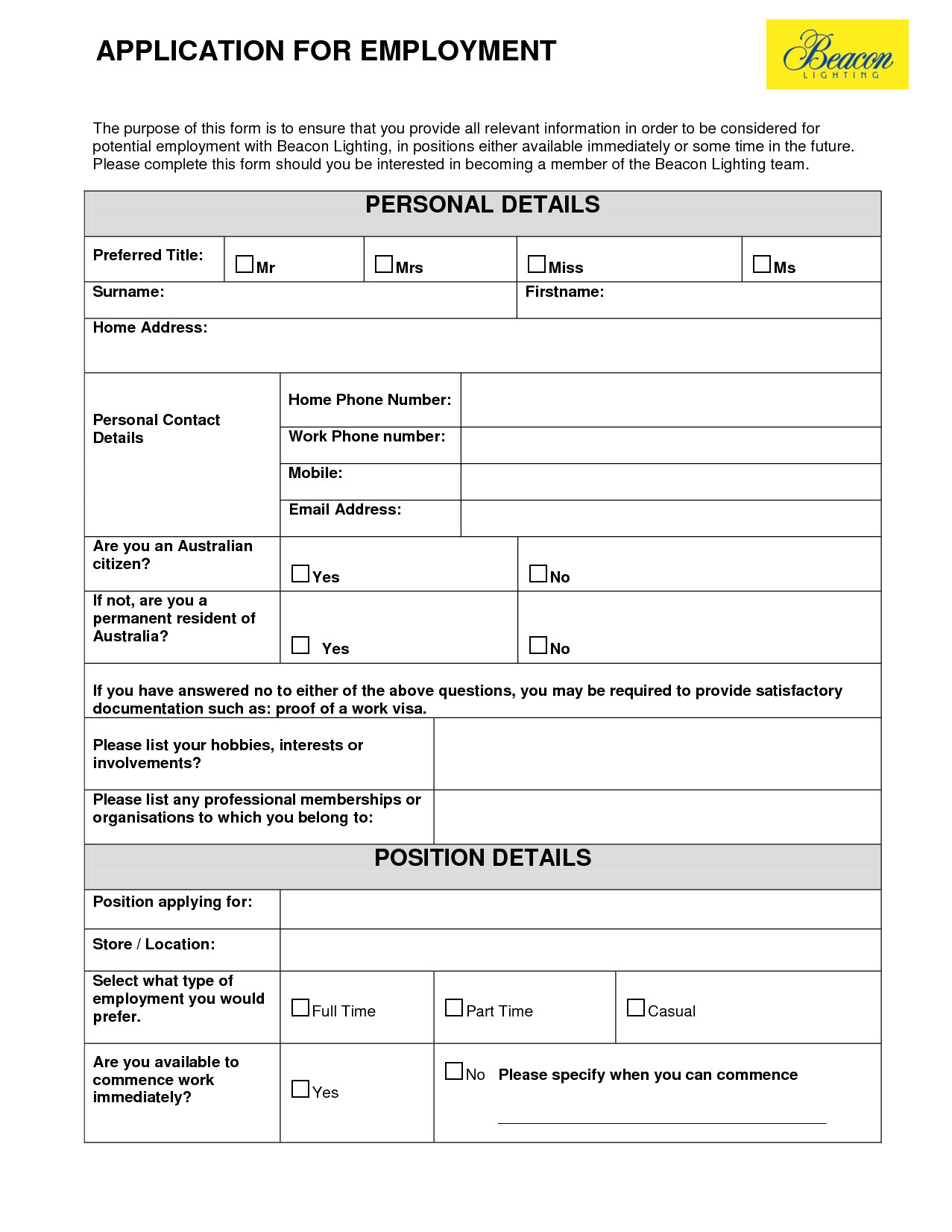 Application for Hire Template 6 New Hire Application form Templateagenda Template Sample