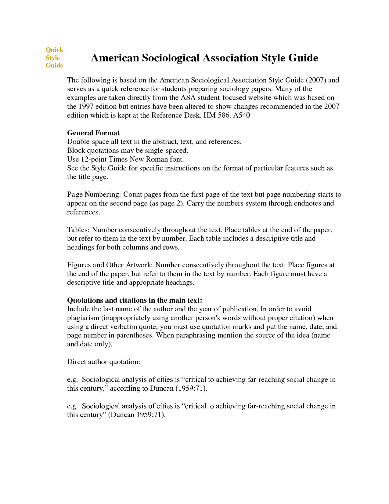 asa format template asa block quotes quotesgram williamson asa format cover page