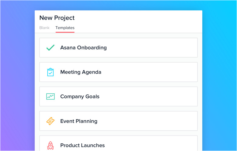 add new workflows easily with asana project templates