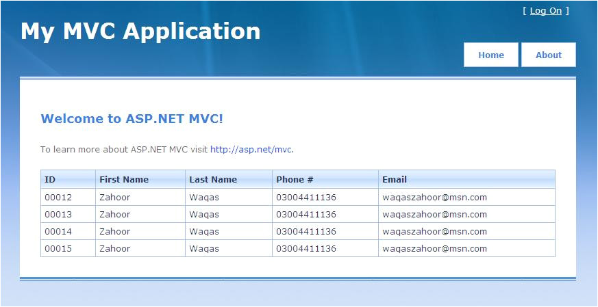 asp net mvc design template