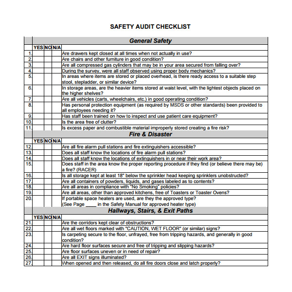 Audit Templates Checklists 13 Audit Checklist Templates Pdf Word Excel Pages