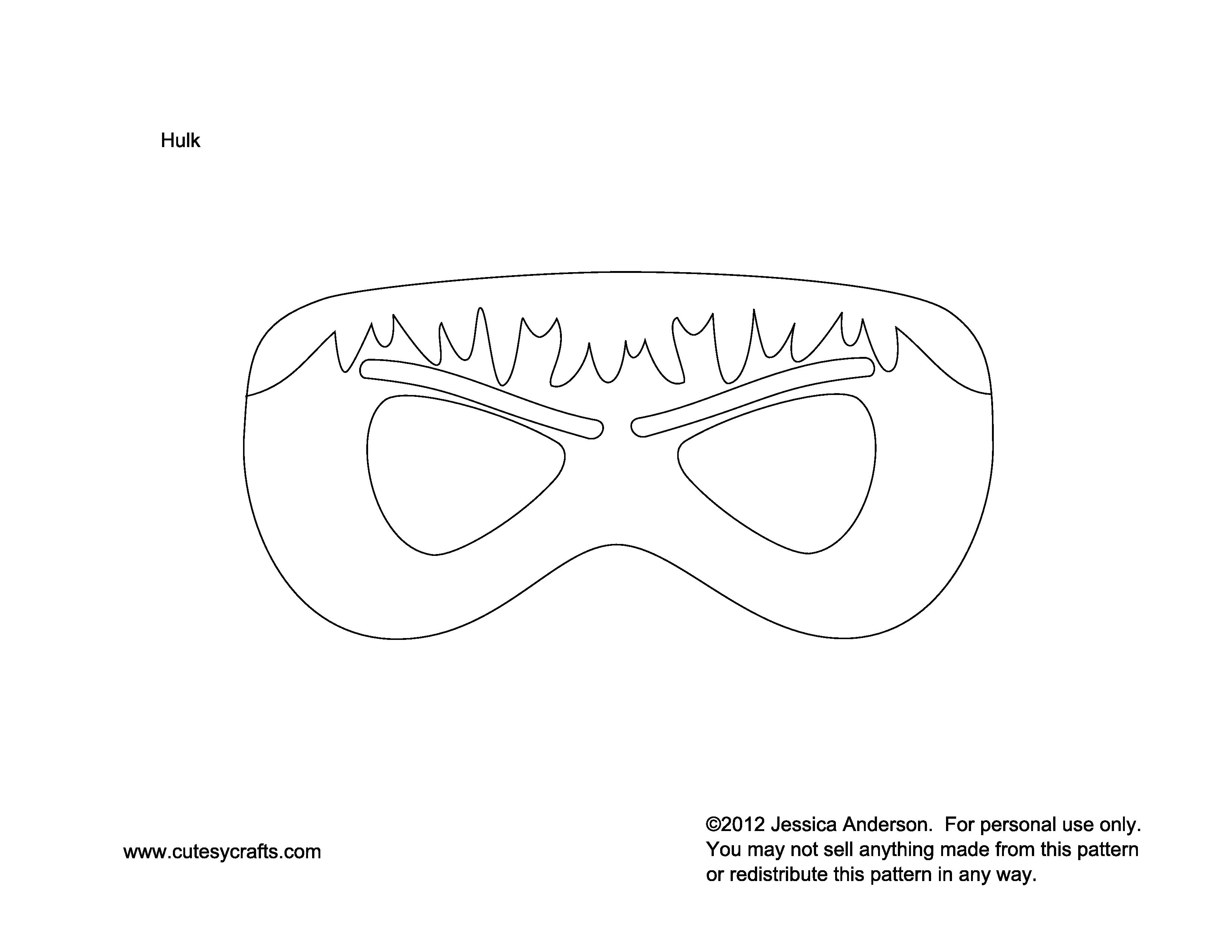 Avengers Mask Template Best Photos Of Hulk Mask Template Printable Hulk Mask