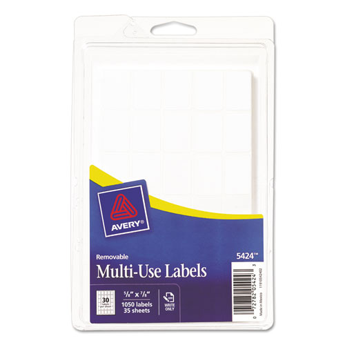 Avery 5424 Template Avery 5424 Removable Multi Use Labels Handwrite Only 5 8