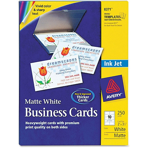 avery 8371 perforated inkjet business card