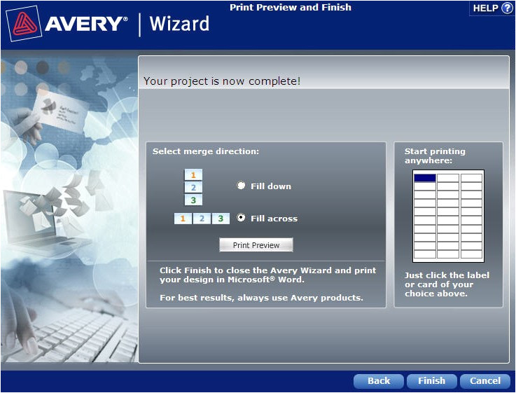 how to mail merge using avery wizard software for microsoft office