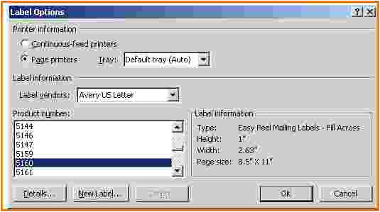 avery 5160 template word 2007