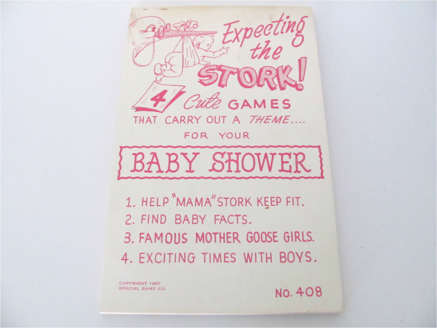 vintage baby shower games 1960s