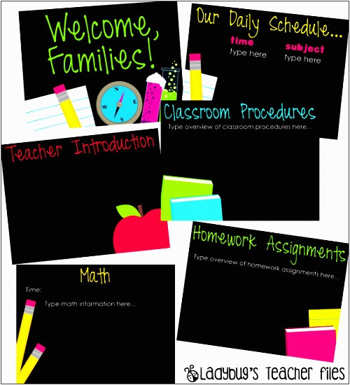 back to school night powerpoint templates