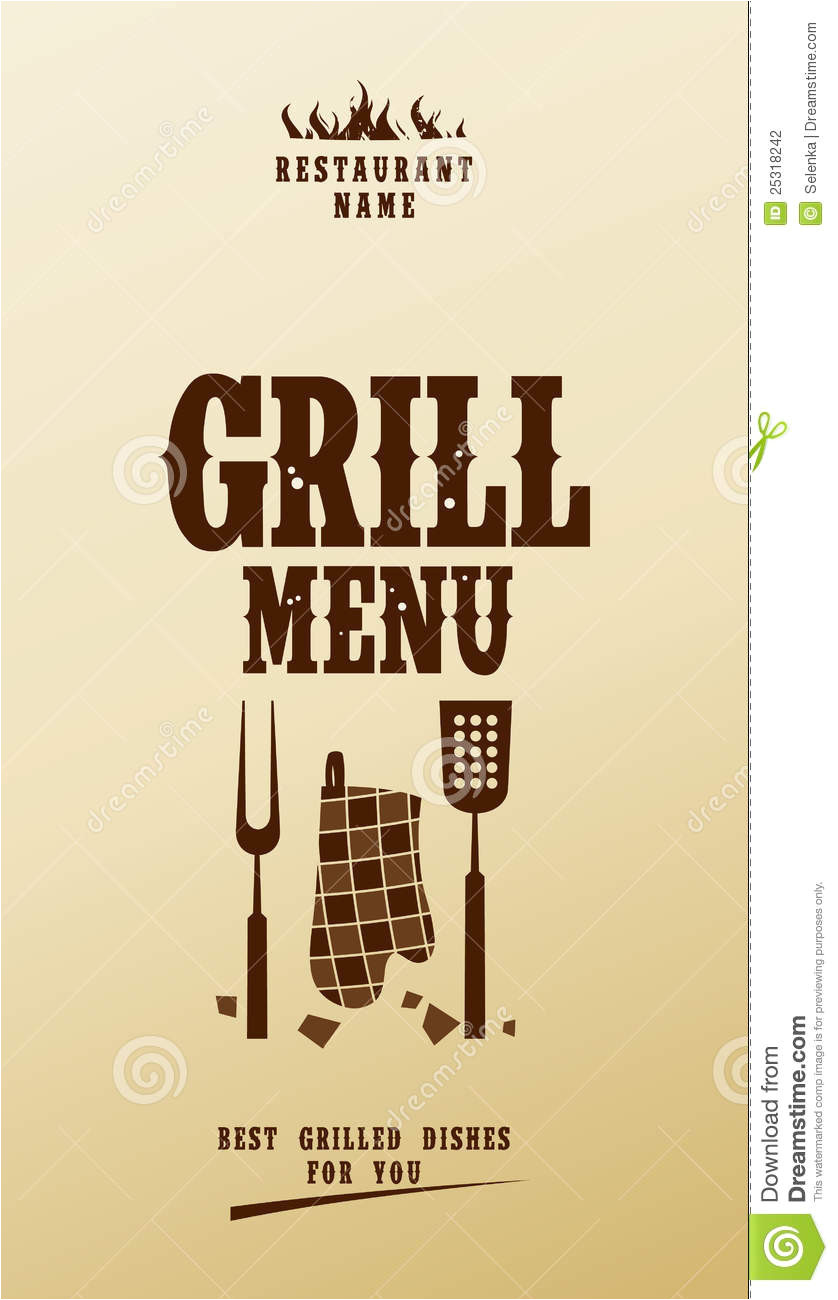 stock photography grill menu image25318242