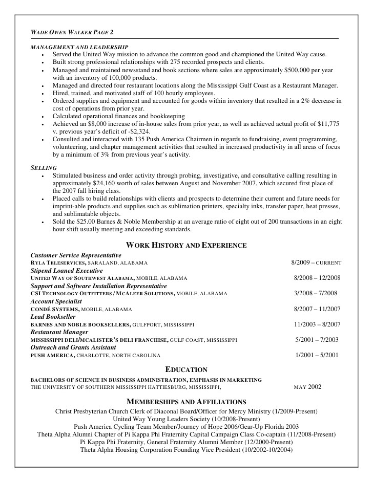 barnes and noble resume example
