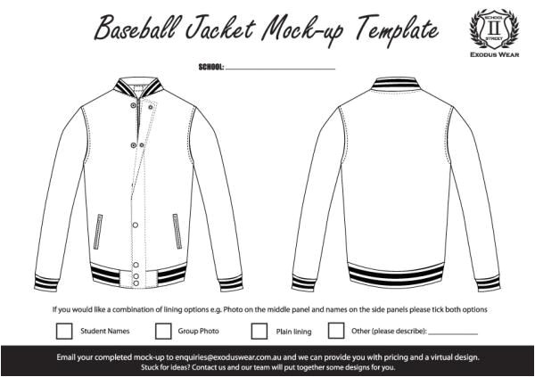 Baseball Jacket Template Baseball Jacket Template Jacketin