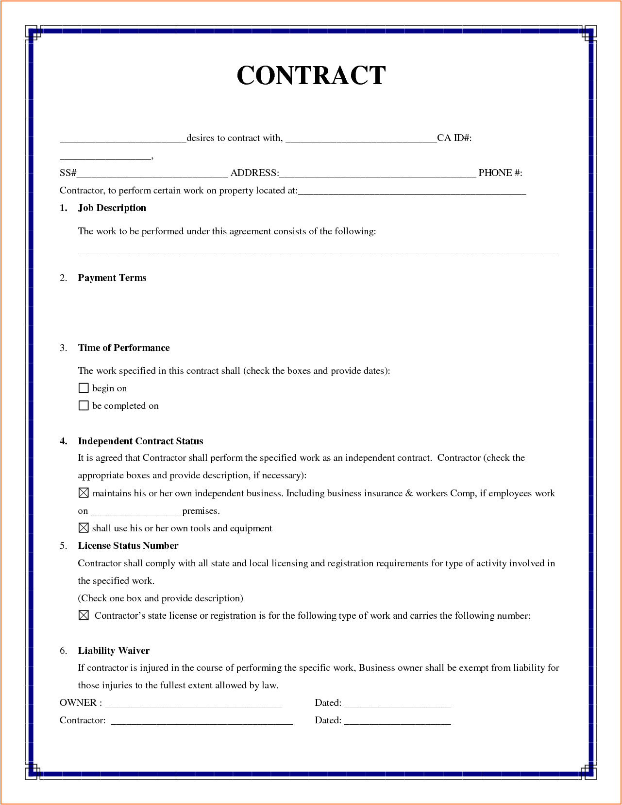 Basic Contract Of Employment Template 8 Basic Contract Of Employment Template Budget Template