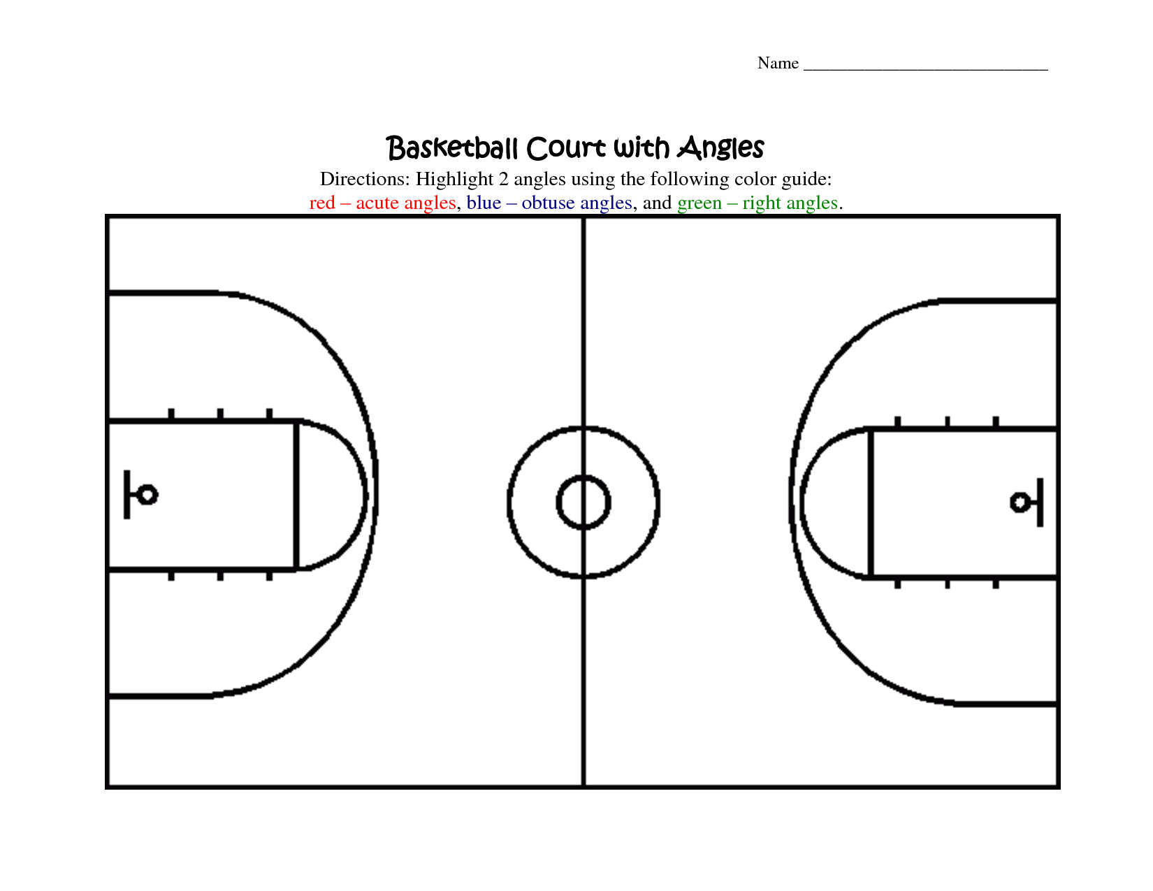post basketball court template in word 97342