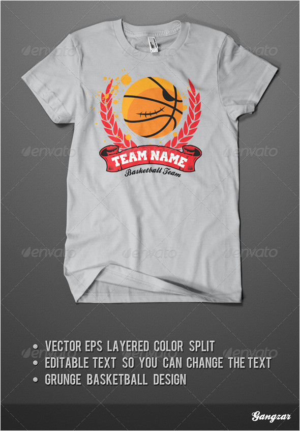 Basketball T Shirt Templates Basketball T Shirt by Gangzar Graphicriver